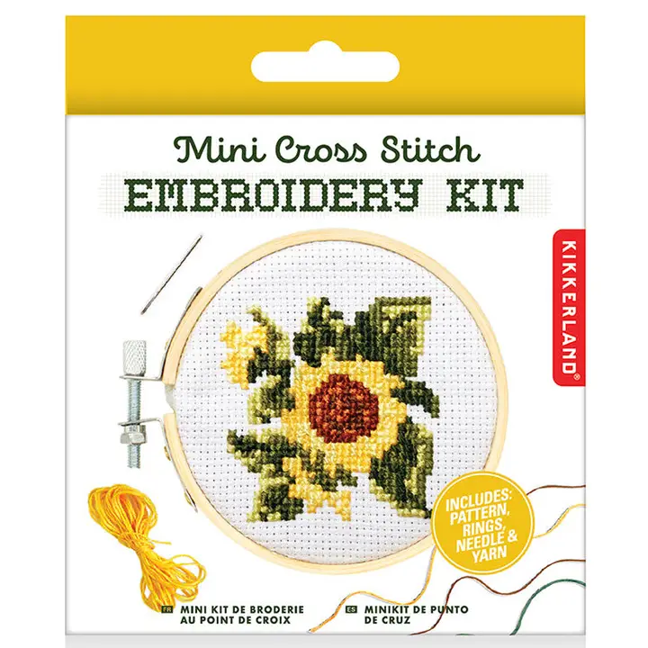 CROSS STITCH EMBROIDERY KIT SUNFLOWER