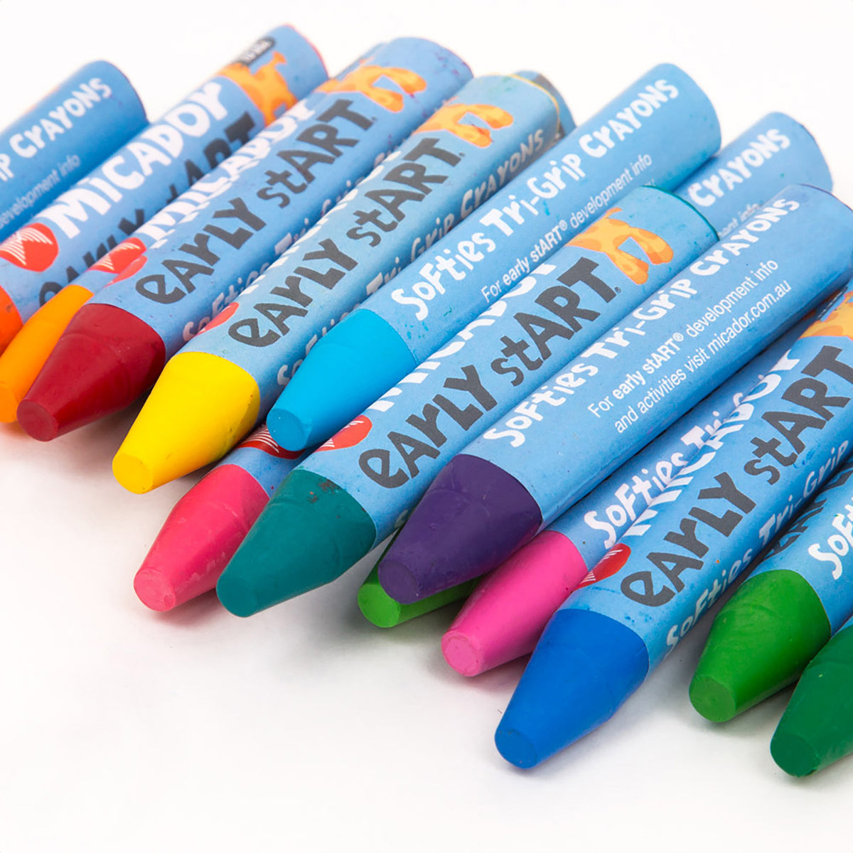 EARLY START SOFTIES TRI-GRIP CRAYONS 12PK