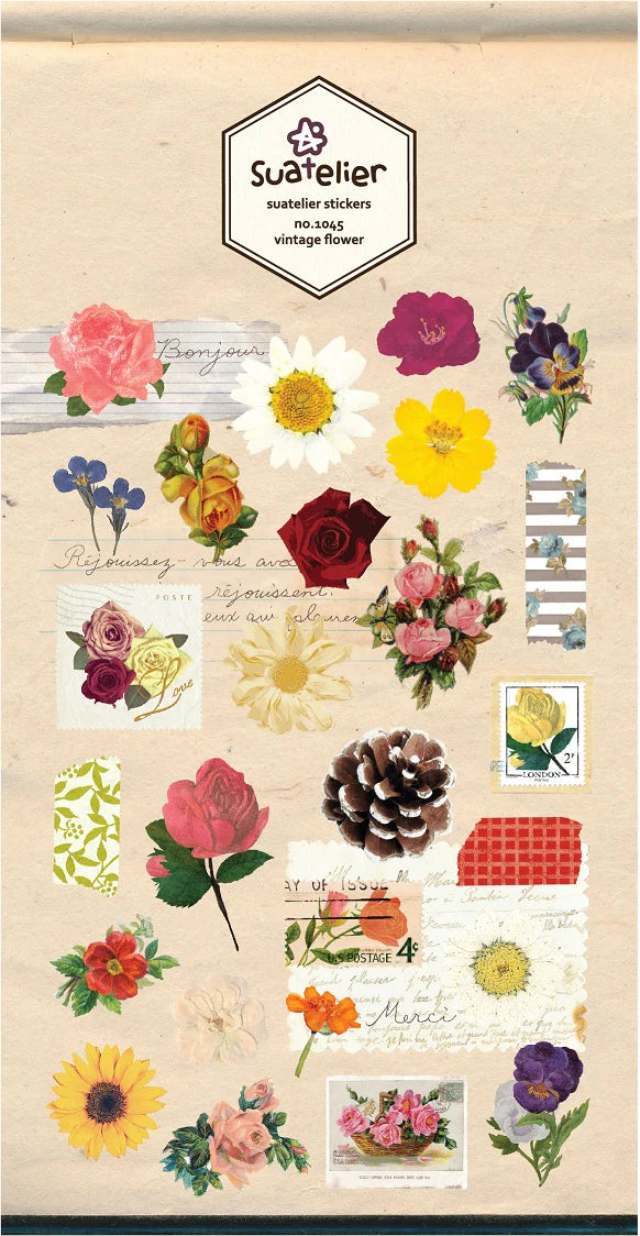 STICKERS - VINTAGE FLOWER