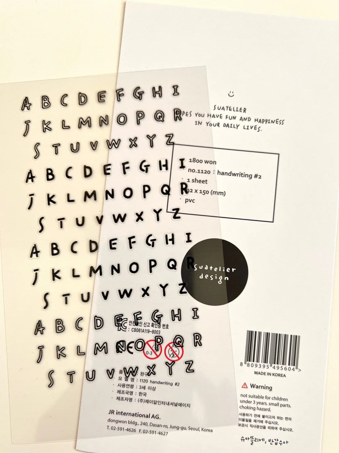 STICKERS - HANDWRITING LETTERS