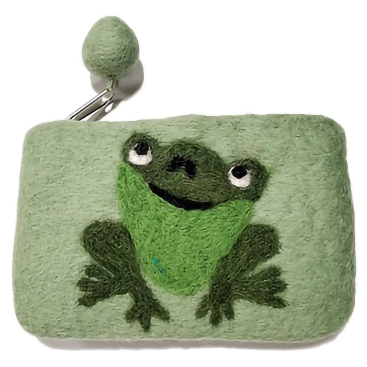 NAPALI FELTED ZIPPER POUCH 4&quot;x6&quot; FROG