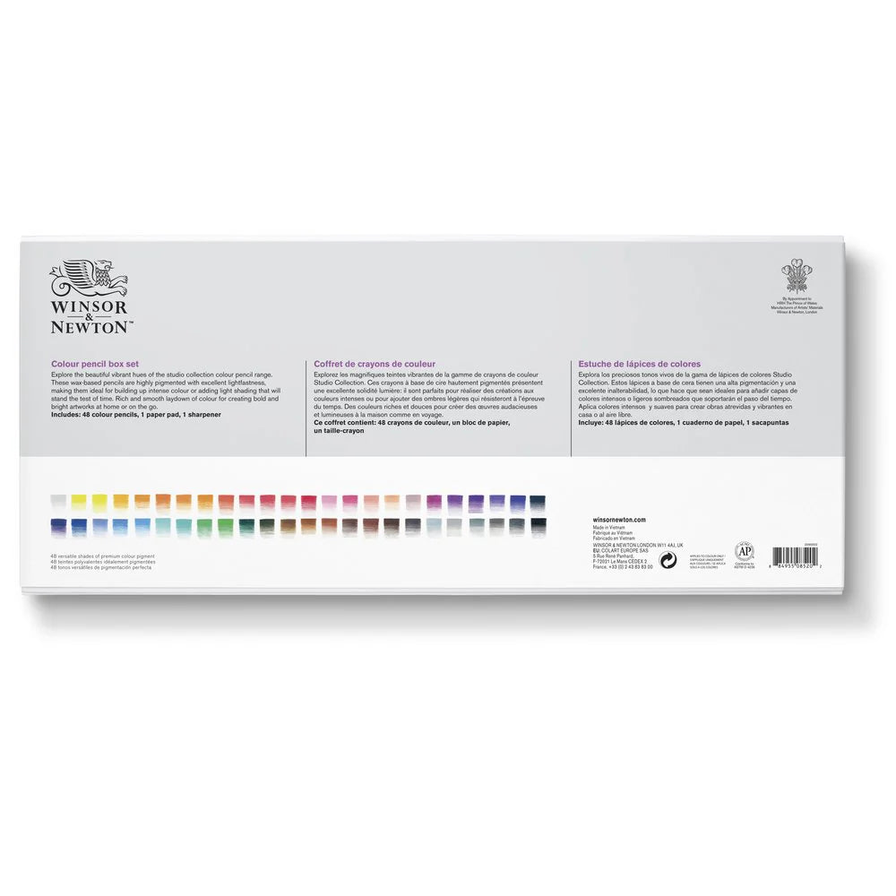 STUDIO PENCIL COLLECTION COLOUR PENCIL TIN - 48PC