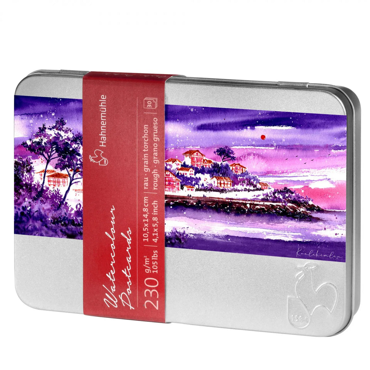 BOOKMARK PAD, EXPRWATERCOLOUR POSTCARDS IN A METAL TIN, 230GSM, 4" X 6", ROUGH, 30 SHEETSESSION 5.5 CM X 20 CM, 15 SHEET PAD