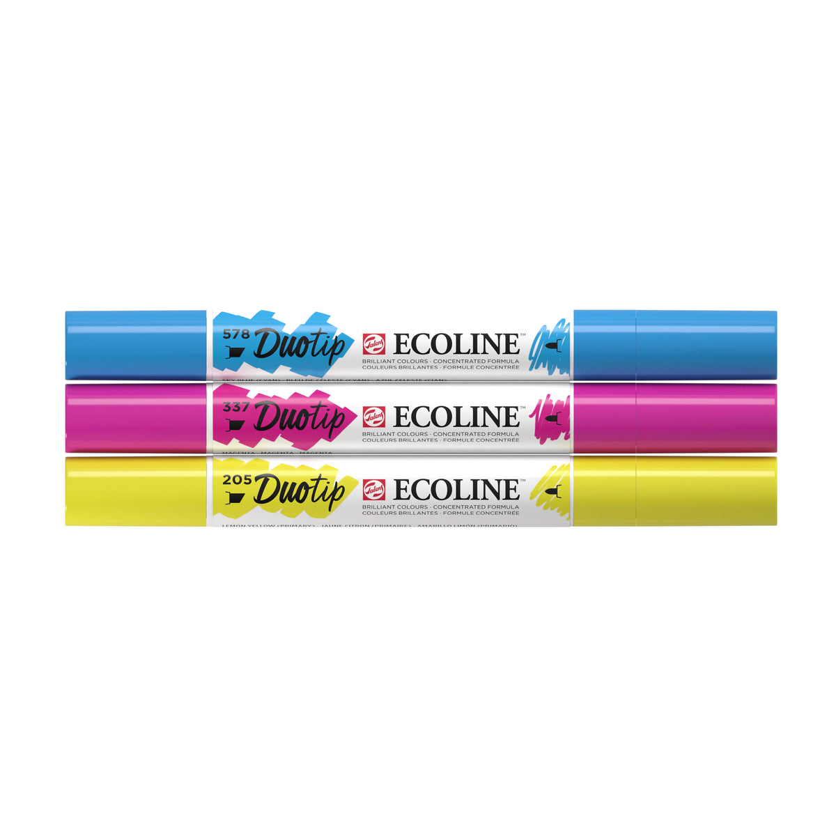 ECOLINE WATERCOLOR DUO TIP SET/3 PRIMARY