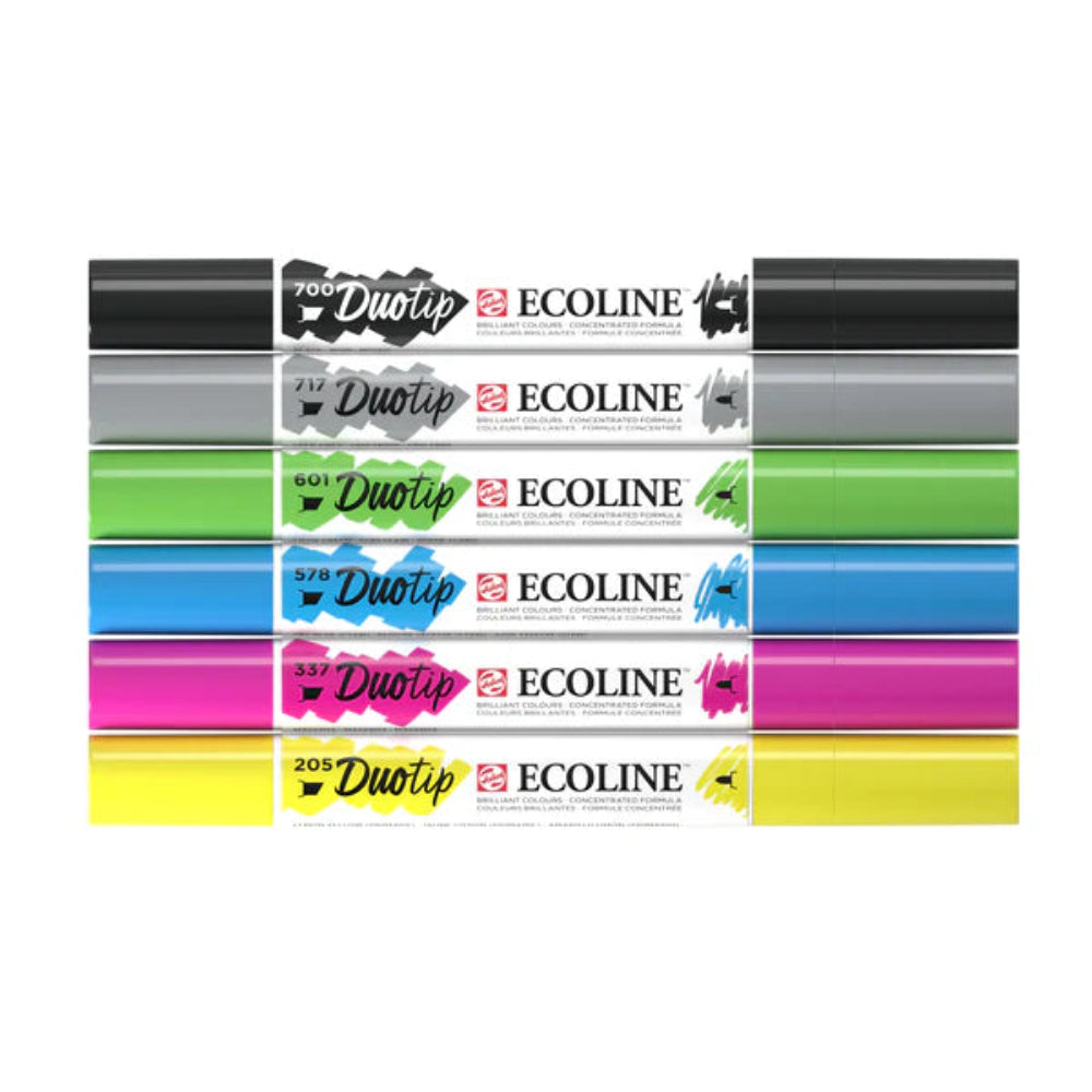 ECOLINE WATERCOLOR DUO TIP SET/6 BASIC