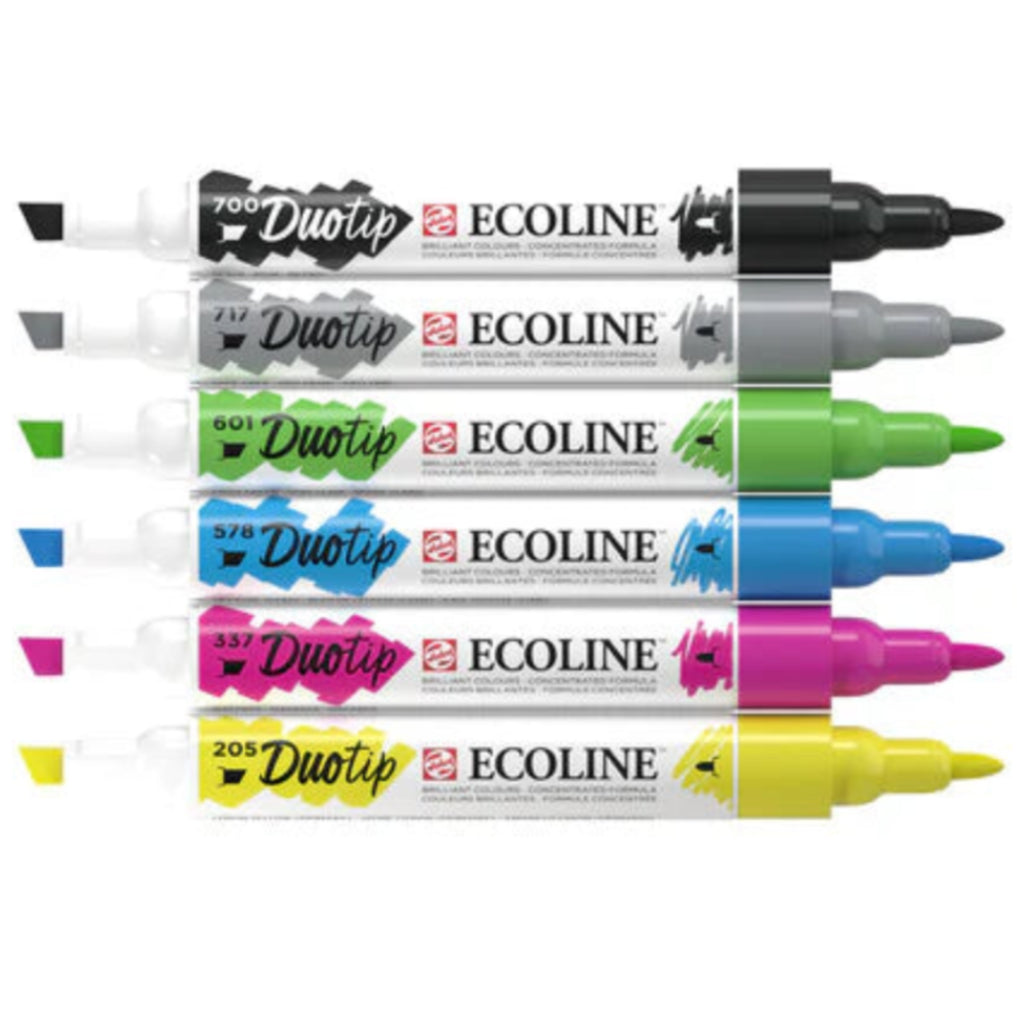 ECOLINE WATERCOLOR DUO TIP SET/6 BASIC