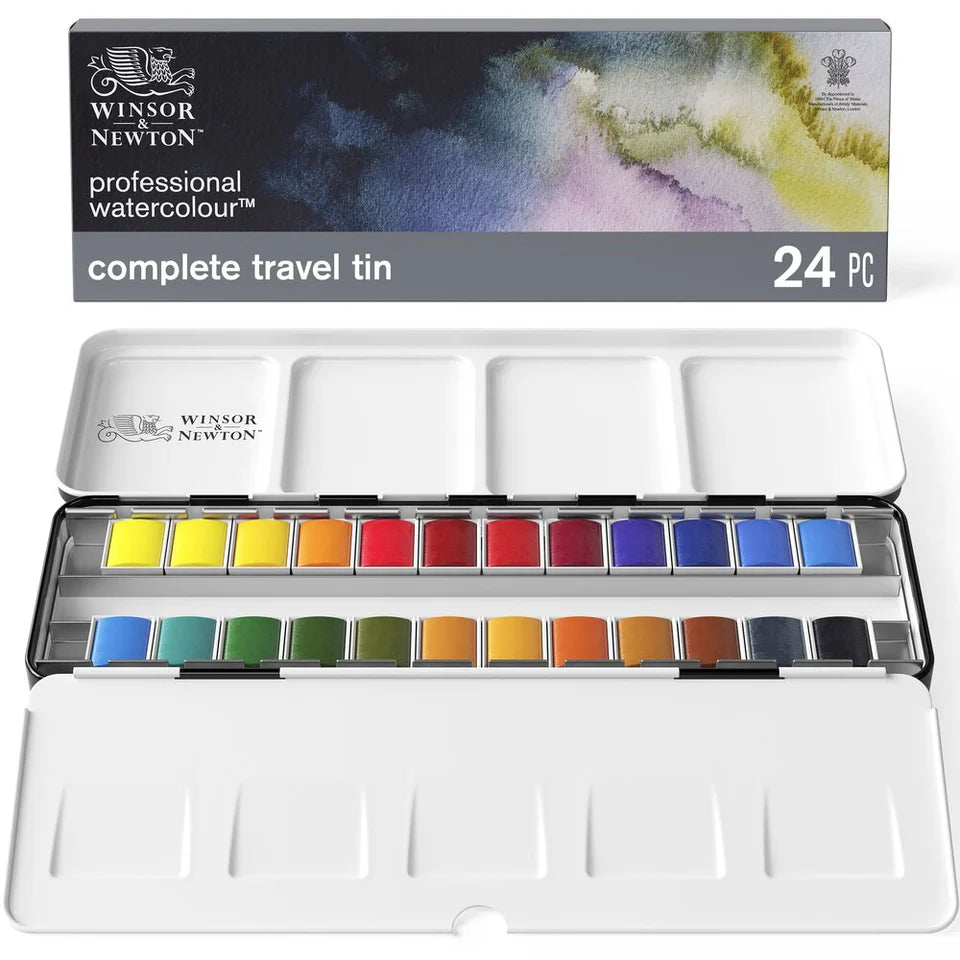 PROFFESIONAL WATERCOLORS COMPLETE TRAVEL TIN