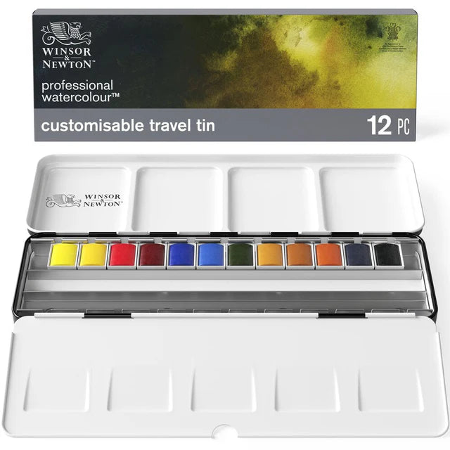 PROFFESIONAL WATERCOLORS CUSTOMIZABLE TRAVEL TIN