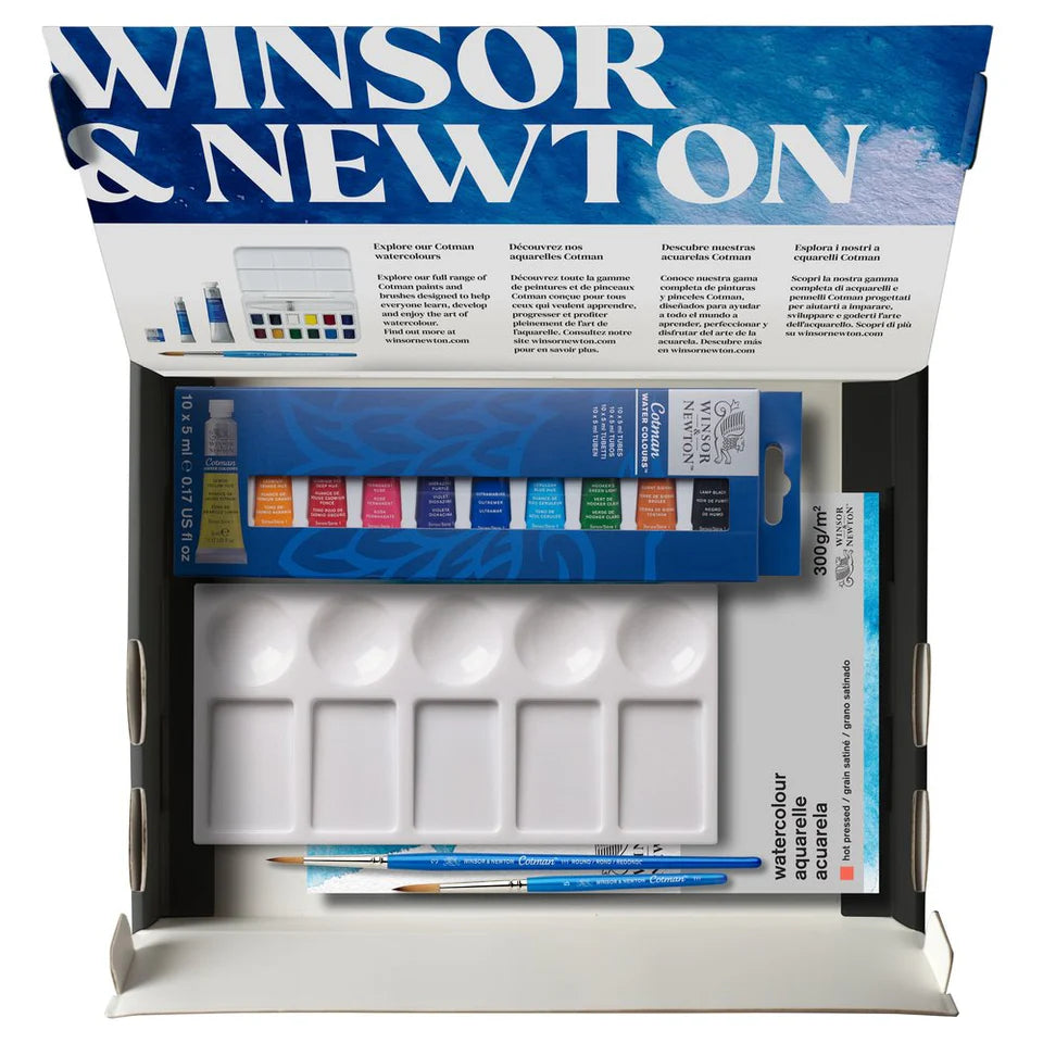 COTMAN WATERCOLORS WATERCOLOUR ESSENTIALS SET - 14PC