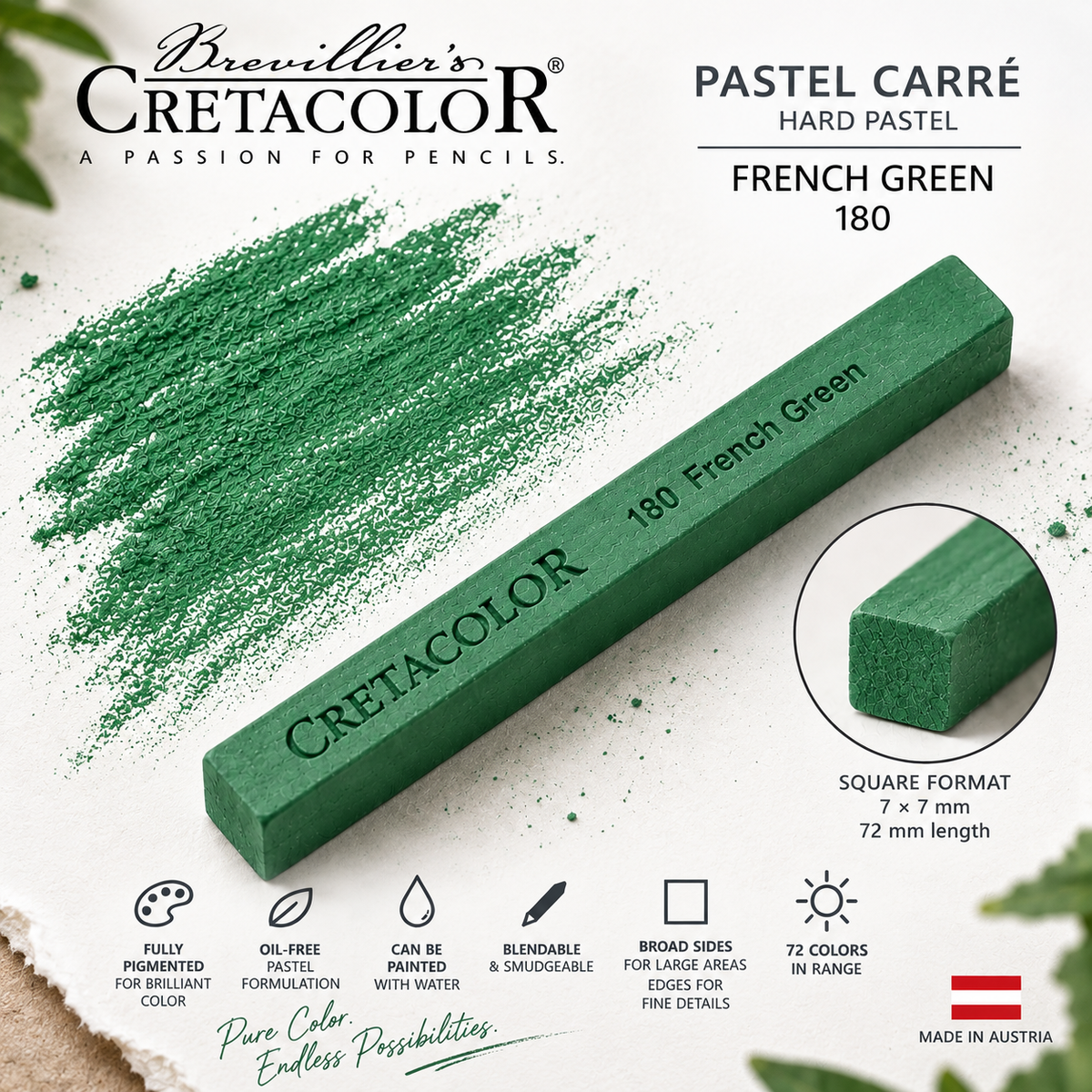 CRETACOLOR PASTEL CARRÉ FRENCH GREEN