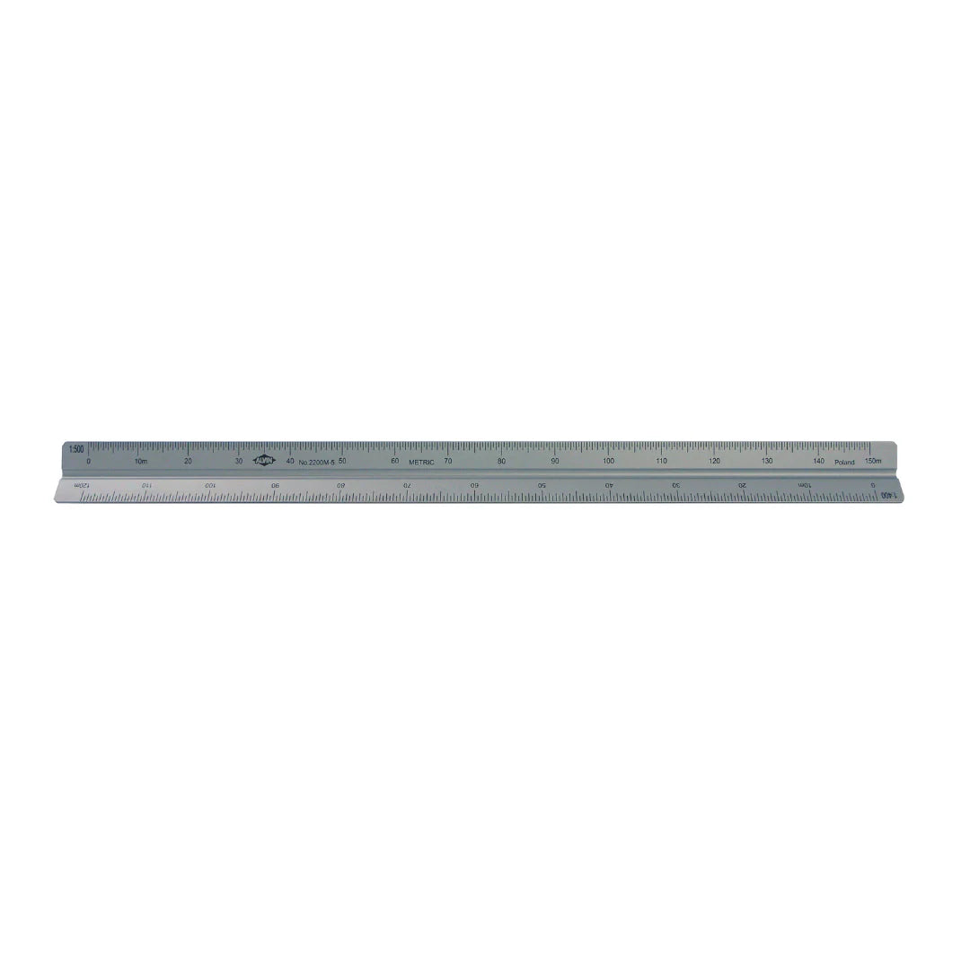 12&quot; ALUMINUM  METRIC TRIANGULAR SCALE RULER