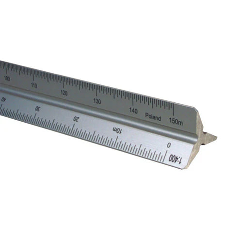 12" ALUMINUM  METRIC TRIANGULAR SCALE RULER