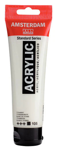 AMSTERDAM STANDARD ACRYLIC 120ML TITANIUM WHITE 105