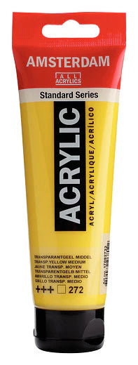 AMSTERDAM STANDARD ACRYLIC 120ML TRANSPARENT YELLOW MEDIUM 272