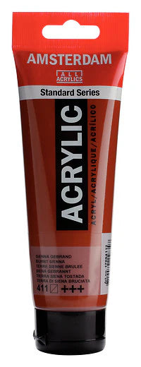 AMSTERDAM STANDARD ACRYLIC 120ML BURNT SIENNA 411