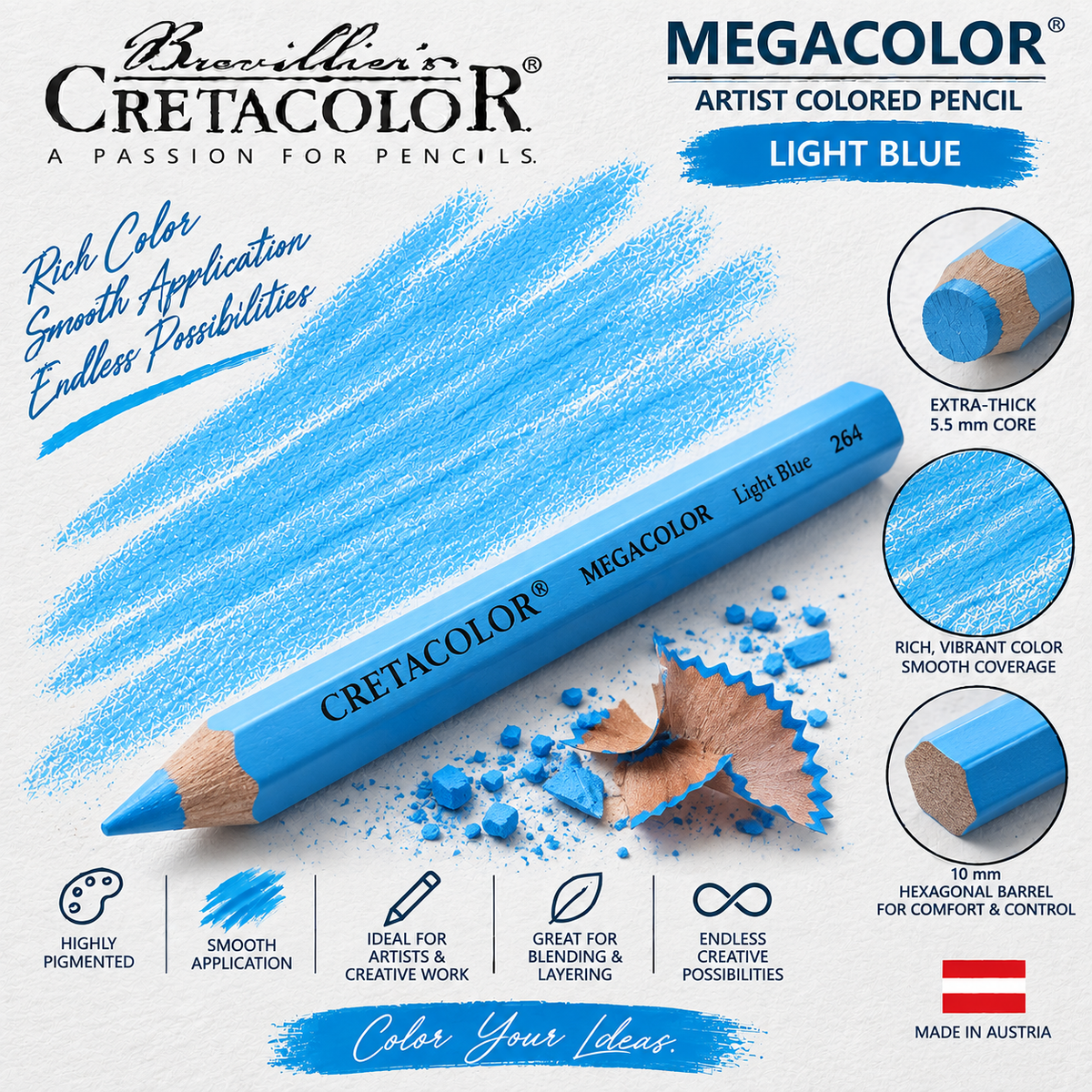 CRETACOLOR MEGACOLOR LIGHT BLUE