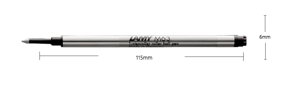 LAMY ROLLERBALL REFILL BLACK, (2PACK)