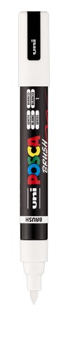 POSCA PAINT MARKER PC-5BR BRUSH WHITE
