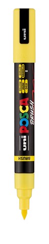 POSCA PAINT MARKER PC-5BR BRUSH YELLOW