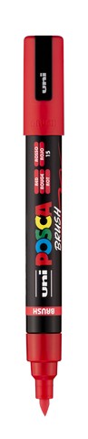 POSCA PAINT MARKER PC-5BR BRUSH RED