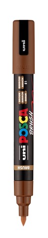 POSCA PAINT MARKER PC-5BR BRUSH BROWN