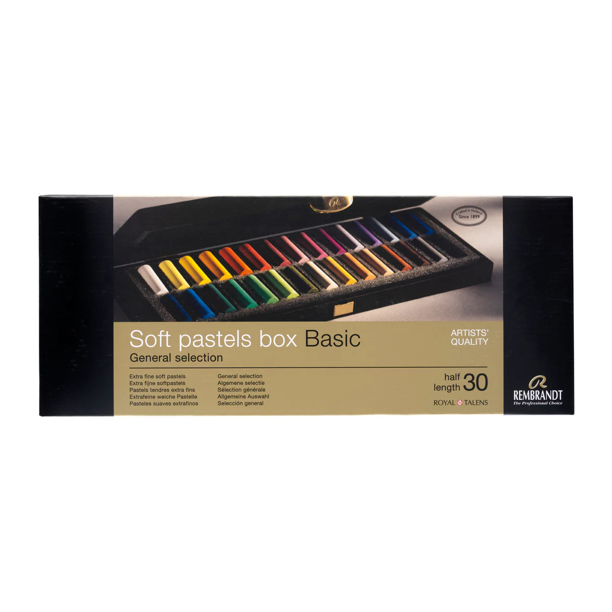REMBRANDT SOFT PASTEL WOODEN BOX SET - 30 HALF STICK