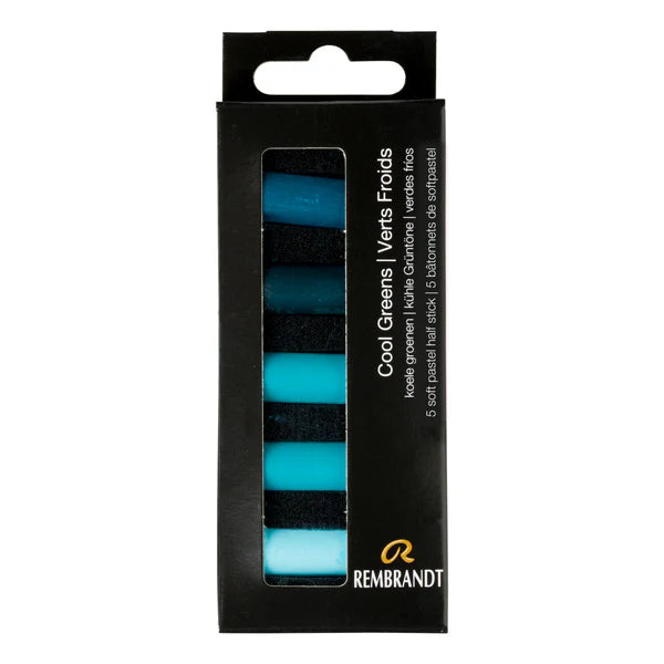 REMBRANDT SOFT PASTEL MICRO SET/5 COOL GREENS