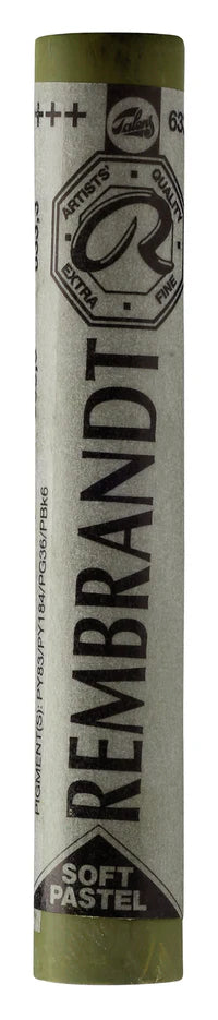 REMBRANDT SOFT PASTEL FULL STICK PERMANENT YELLOWISH GREEN(3) (633.3)