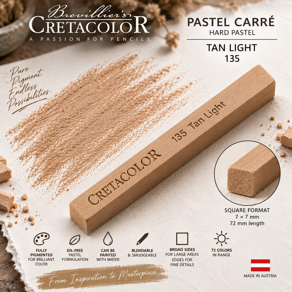 CRETACOLOR PASTEL CARRÉ TAN LIGHT