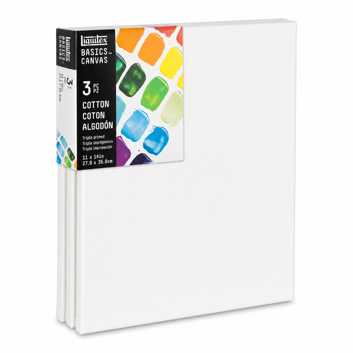 LIQUITEX BASICS CANVAS 3 PACK - 11" X 14"
