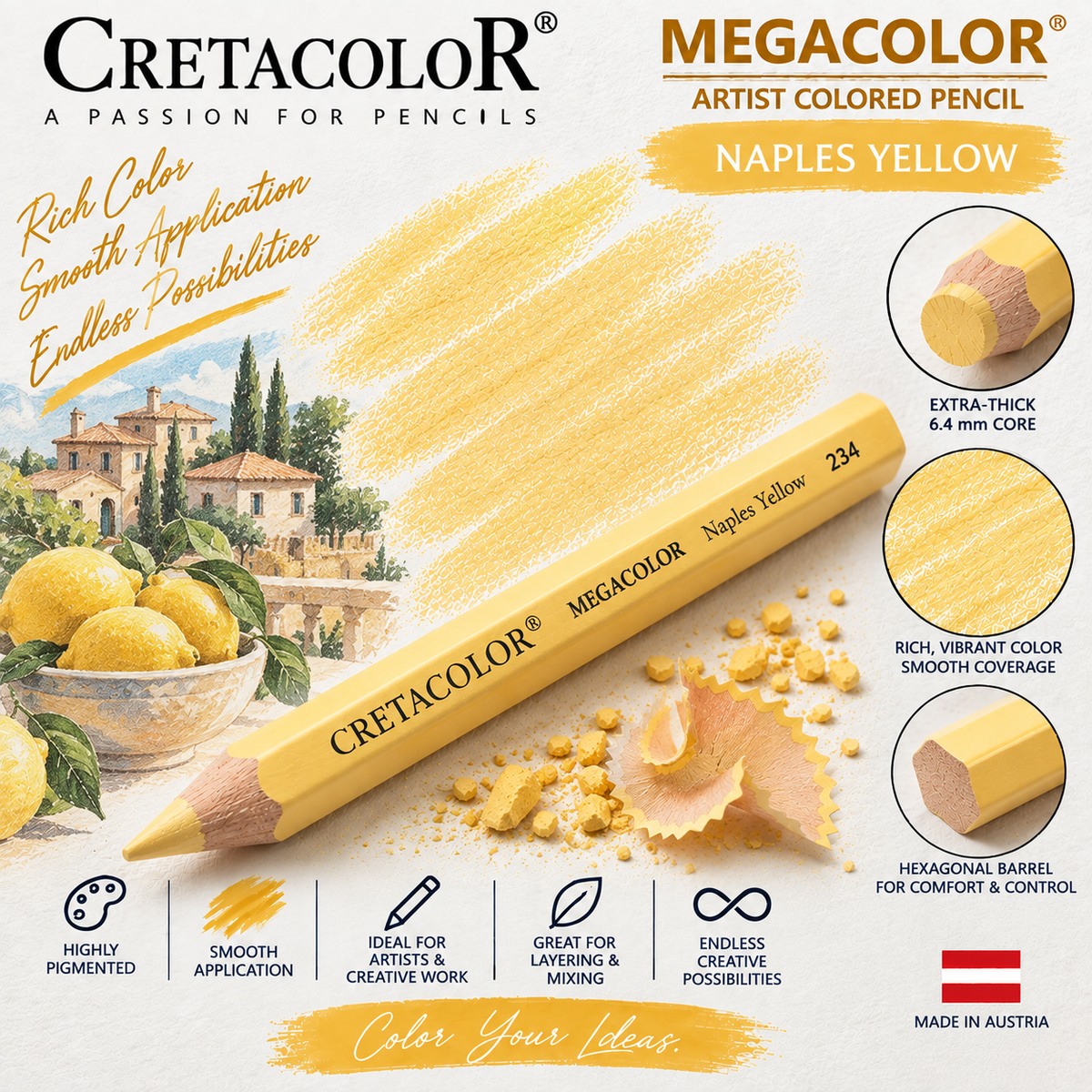 CRETACOLOR MEGACOLOR NAPLES YELLOW