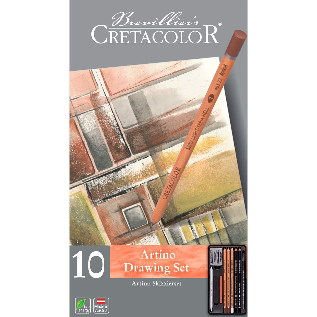 ARTINO ART SET SMALL - TIN BOX, 10 PCS.