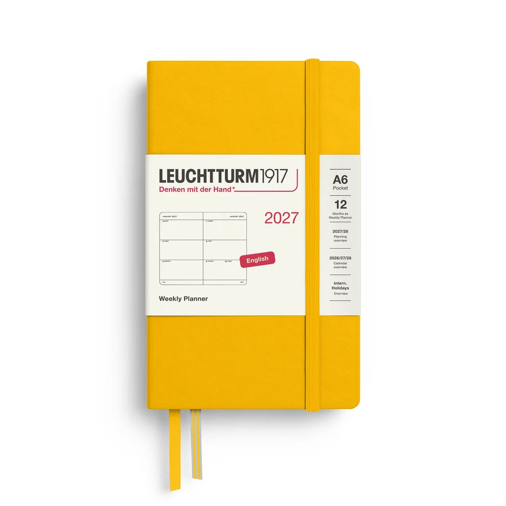 WEEKLY PLANNER, POCKET, A6, 2027, ENGLISH - SUNFLOWER