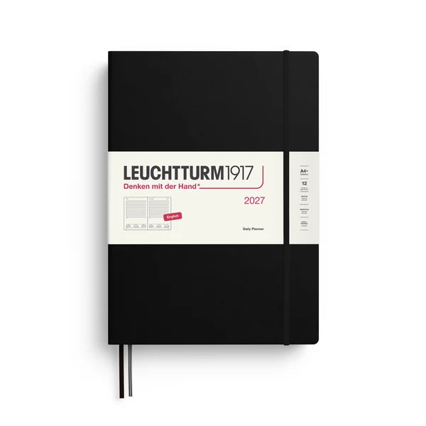 BLACK, DAILY PLANNER MEDIUM (A5) 2027, ENGLISH