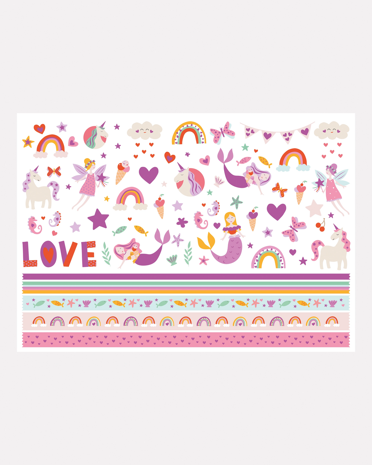 FOLIA DECORATIVE PAPER PAD SWEET GLITTER 9.4"X13.4"