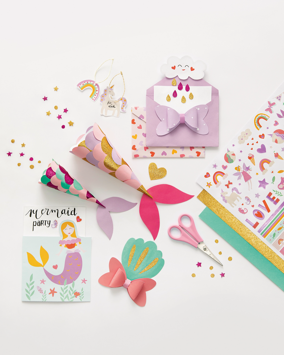 FOLIA DECORATIVE PAPER PAD SWEET GLITTER 9.4"X13.4"