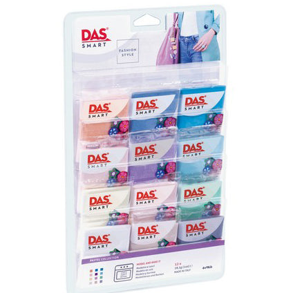 DAS SMART OVEN BAKE POLYMER CLAY 12X28G PASTEL SET