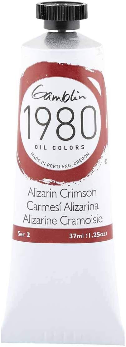 GAMBLIN 1980 OIL COLOR ALIZARIN CRIMSON PERMANENT 37ML