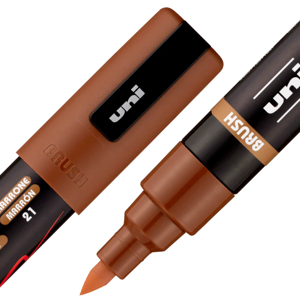 POSCA PAINT MARKER PC-5BR BRUSH BROWN