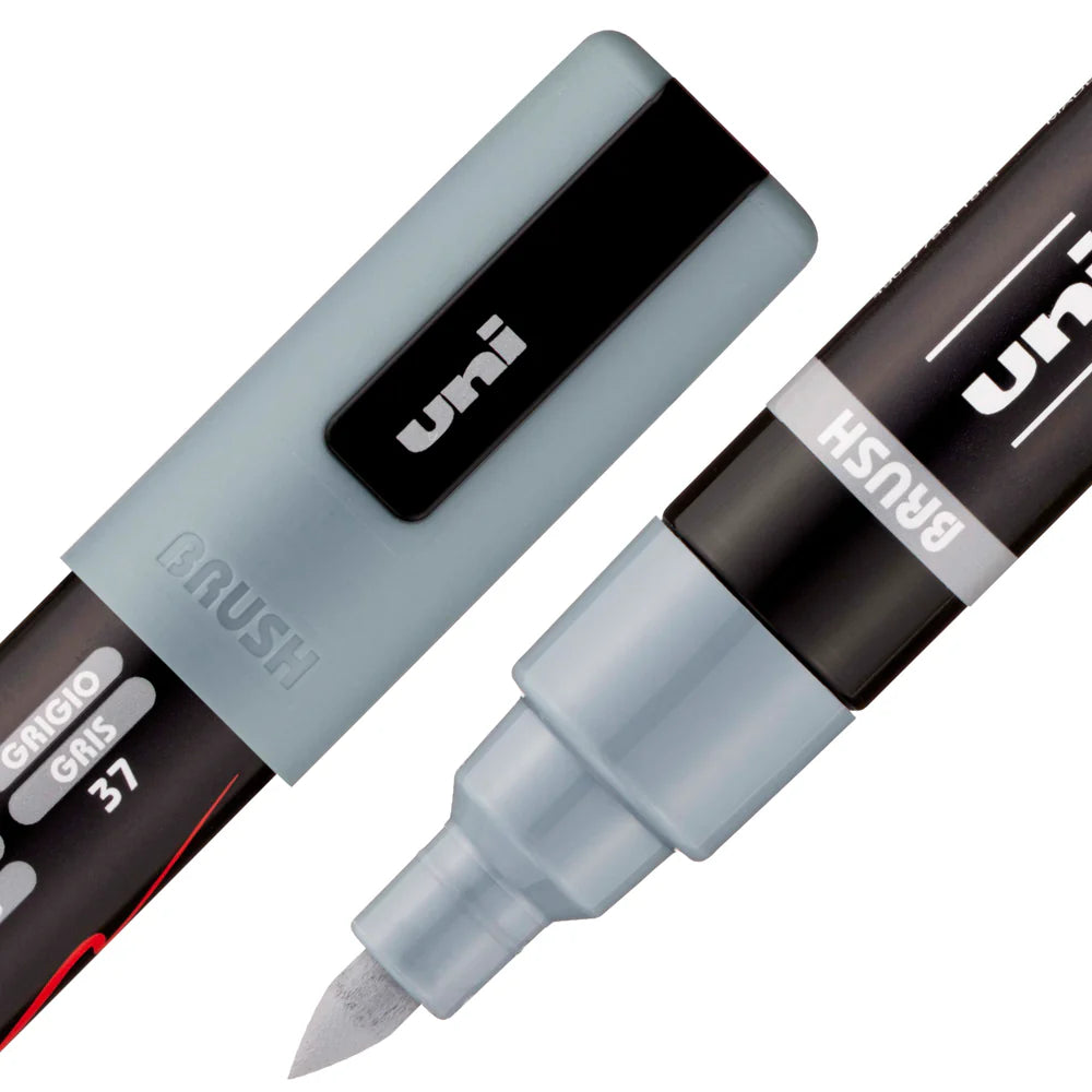 POSCA PAINT MARKER PC-5BR BRUSH GREY