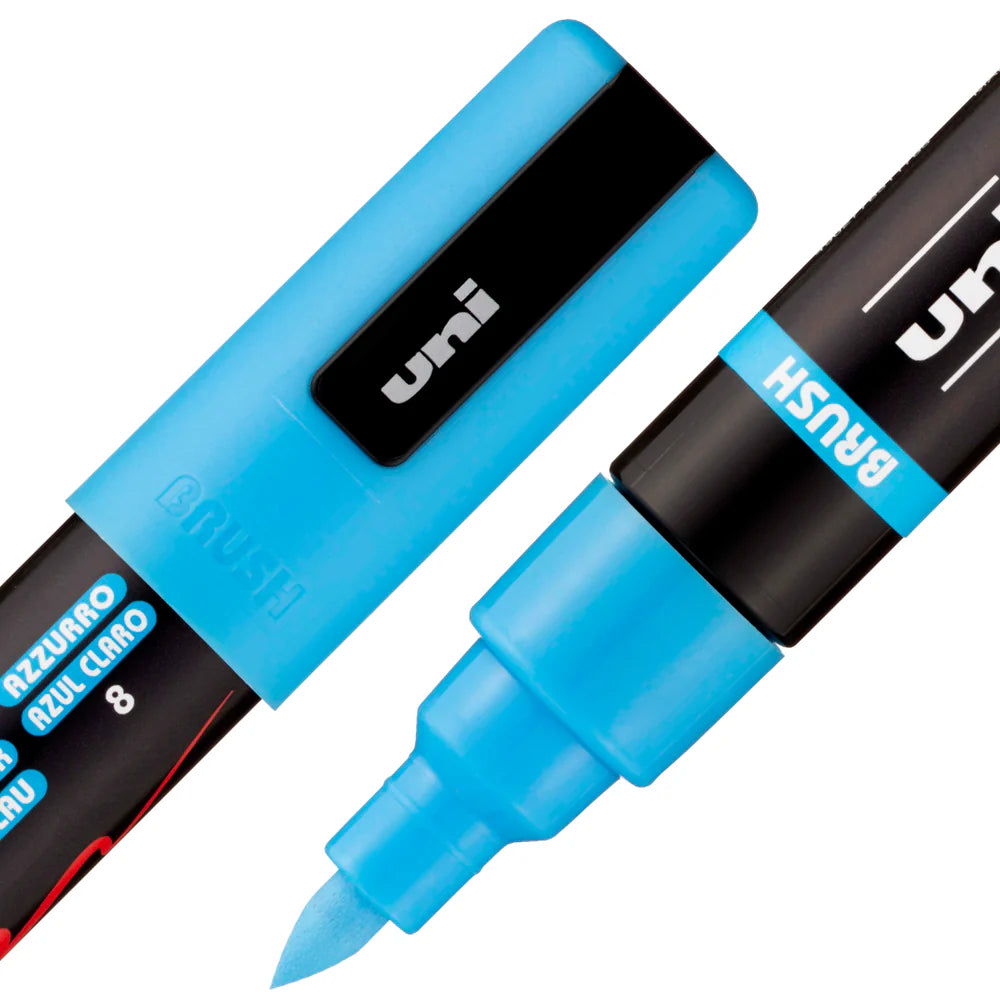 POSCA PAINT MARKER PC-5BR BRUSH LT BLUE