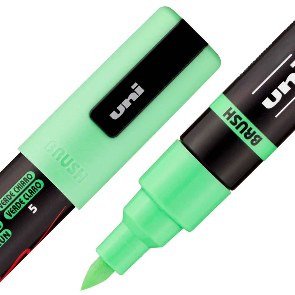 POSCA PAINT MARKER PC-5BR BRUSH LT GREEN