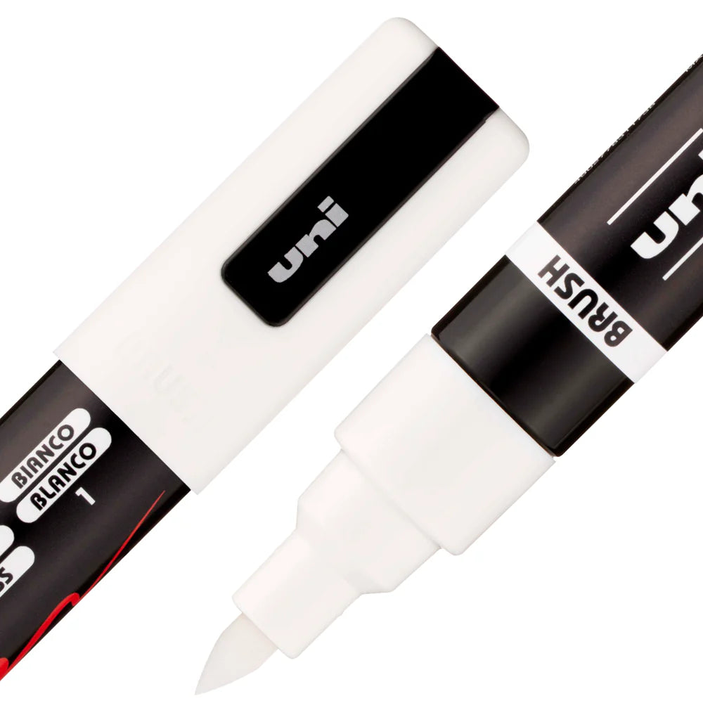 POSCA PAINT MARKER PC-5BR BRUSH WHITE