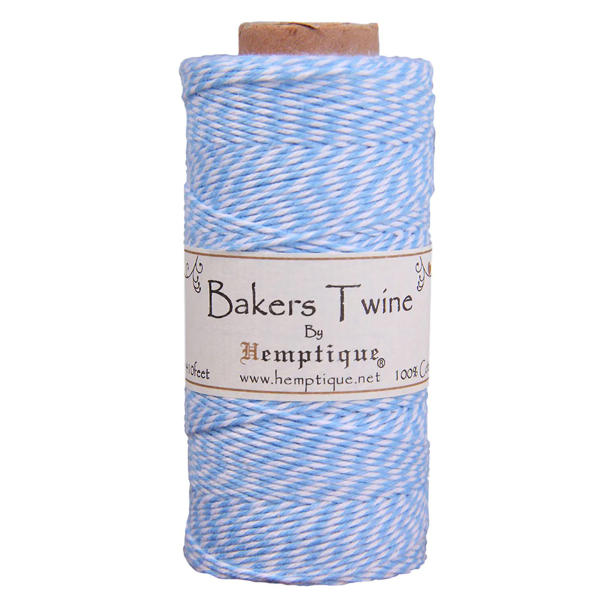 BAKERS TWINE SPOOL 410FT LIGHT BLUE &amp; WHITE