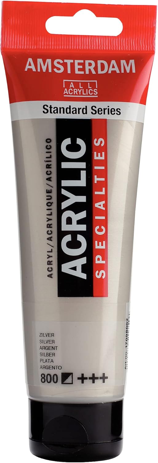 AMSTERDAM STANDARD ACRYLIC 120ML SILVER 800