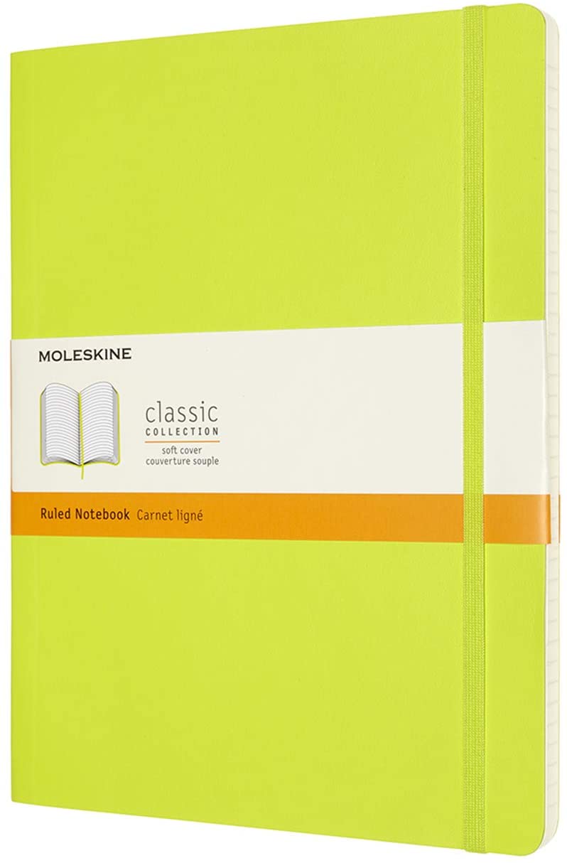 MOLESKINE SOFTCOVER RULED LARGE LEMON GREEN