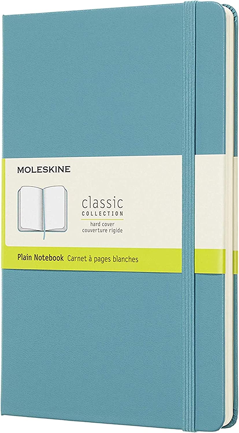 MOLESKINE CLASSIC PLAIN LARGE REEF BLUE