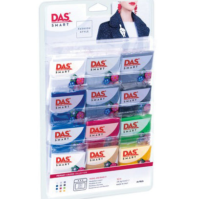 DAS SMART OVEN BAKE POLYMER CLAY 12X28G PRIMARY SET
