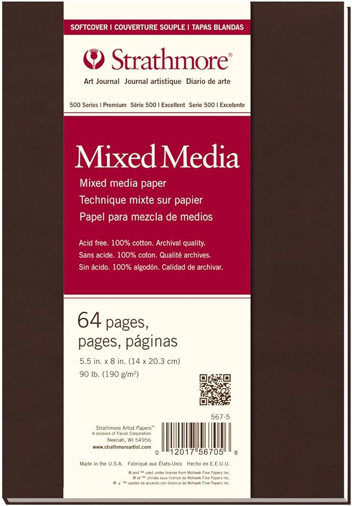 STRATHMORE 500 SERIES MIXED MEDIA SOFTCOVER ART BOOK - 8" X 10"