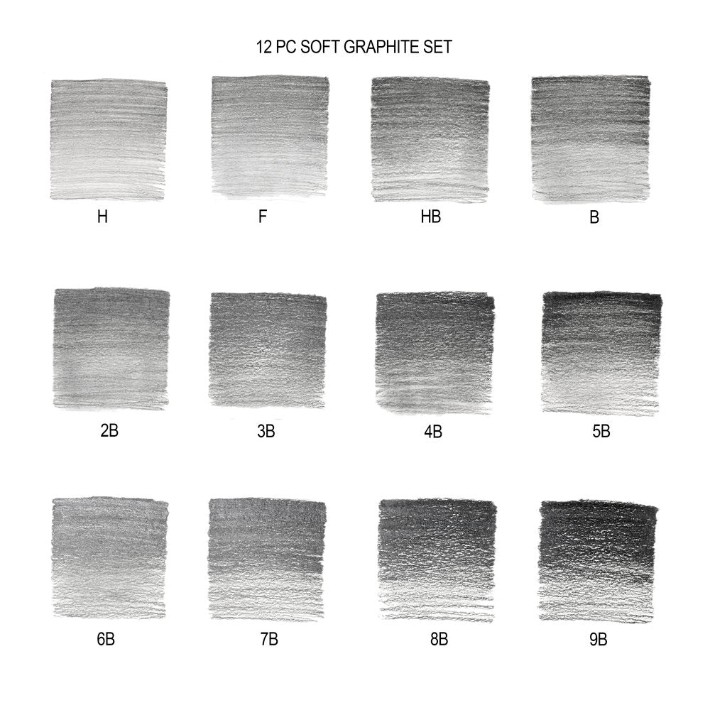 STUDIO PENCIL COLLECTION SKETCHING PENCIL TIN - 10PC